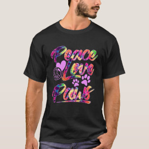 PEACE LIEBE PAWS Niedlich Funny Funny Puppy Hund u T-Shirt