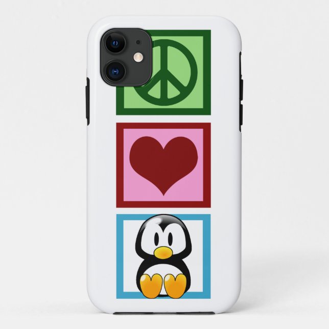 Peace Liebe Penguins Case-Mate iPhone Hülle (Rückseite)