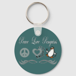 Peace Liebe Penguins Schlüsselanhänger