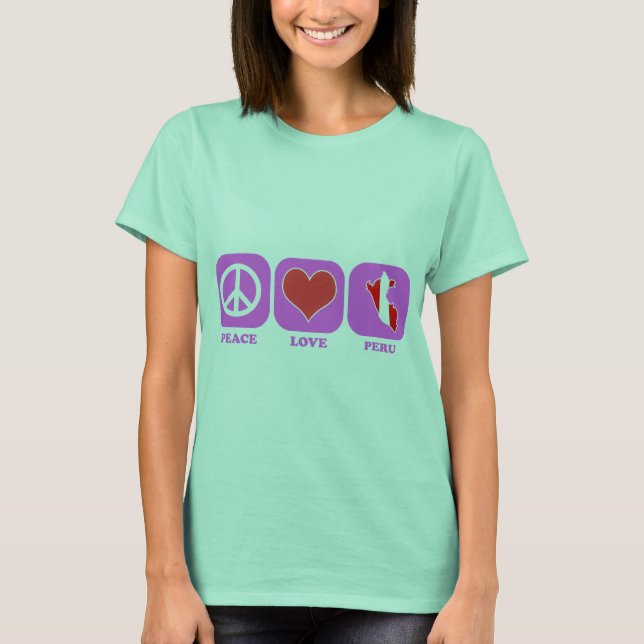 Peace Liebe Peru T-Shirt (Vorderseite)