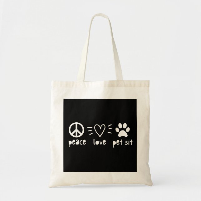 Peace Liebe Pet Sit Tragetasche (Vorne)
