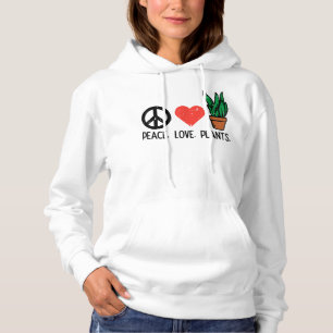 Peace Liebe Pflanze Gartenarbeit Hippie Gardener M Hoodie