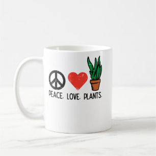 Peace Liebe Pflanze Gartenarbeit Hippie Gardener M Kaffeetasse