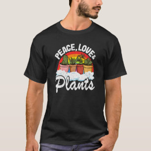 Peace Liebe & Pflanze Retro Rainbow Landscaper Pfl T-Shirt