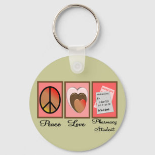 Peace Liebe Pharmacy Student Geschenke Schlüsselanhänger