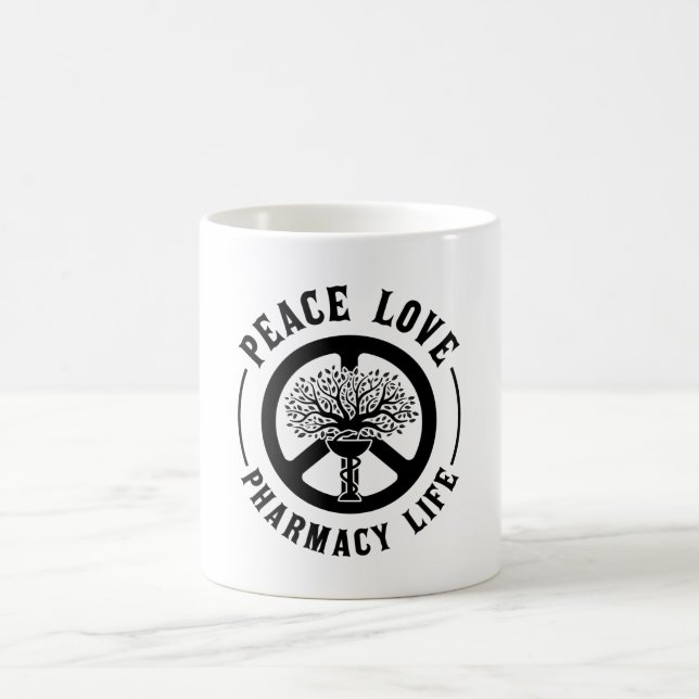 Peace Liebe Pharmacy Technicer Apotheker Kaffeetasse (Mittel)