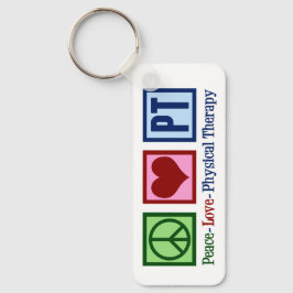 Peace Liebe Physikalische Therapie Niedlich Person Schlüsselanhänger