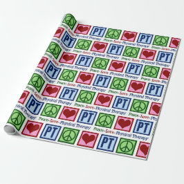 Peace Liebe Physikalische Therapie PT Weihnachten Geschenkpapier