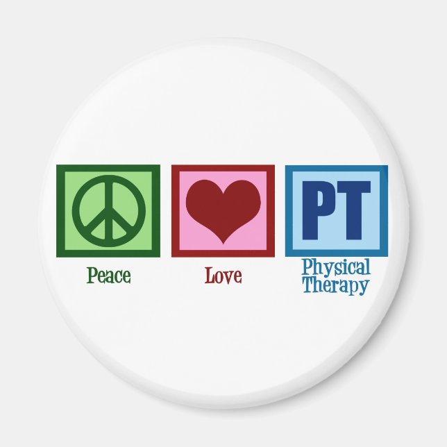 Peace Liebe Physiotherapeut Magnet (Vorne)