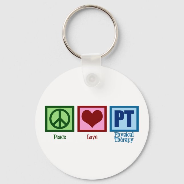 Peace Liebe Physiotherapeut Schlüsselanhänger (Vorderseite)