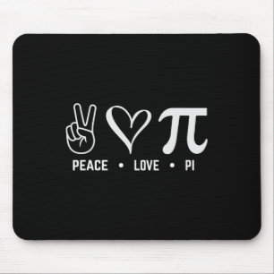 Peace Liebe Pi Day Math Lover Mousepad