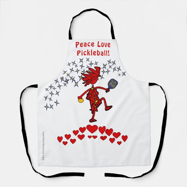Peace Liebe Pickleball All-over Print-Schürze Schürze (Vorderseite)