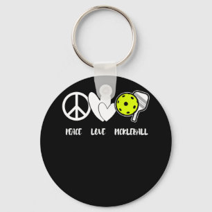 Peace Liebe Pickleball Funny Pickleball Paddle Schlüsselanhänger