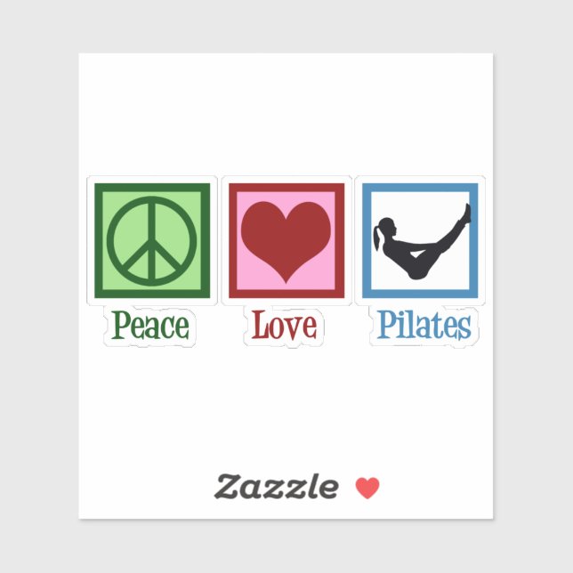 Peace Liebe Pilates Aufkleber (Blatt)