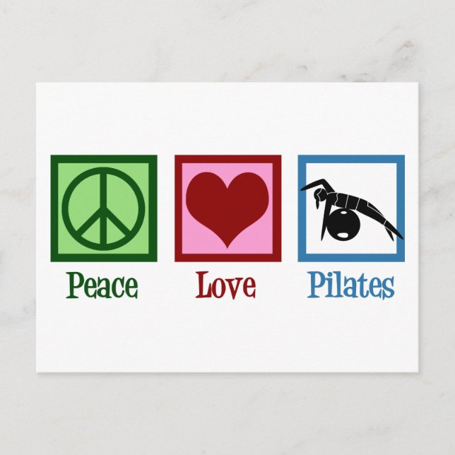 Peace Liebe Pilates Postkarte (Vorderseite)