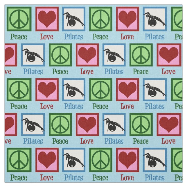 Peace Liebe Pilates Stoff (Muster)