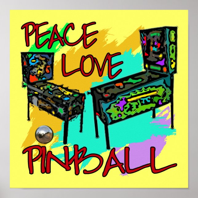 Peace Liebe Pinball Poster (Vorne)