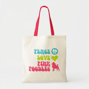 Peace Liebe Pink Poodles Tasche, wählen Sie Stil,  Tragetasche