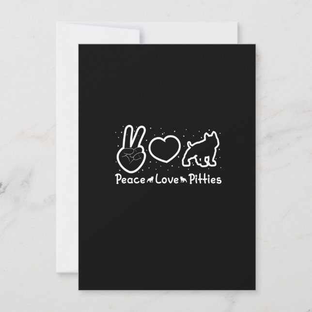 Peace Liebe Pitties, Dog Christmas, Liebe Pitbull Einladung (Vorderseite)