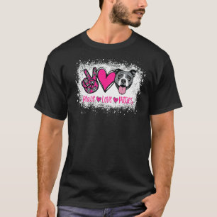 Peace Liebe Pitties Pitbull Pet Owner Mama Dog T-Shirt