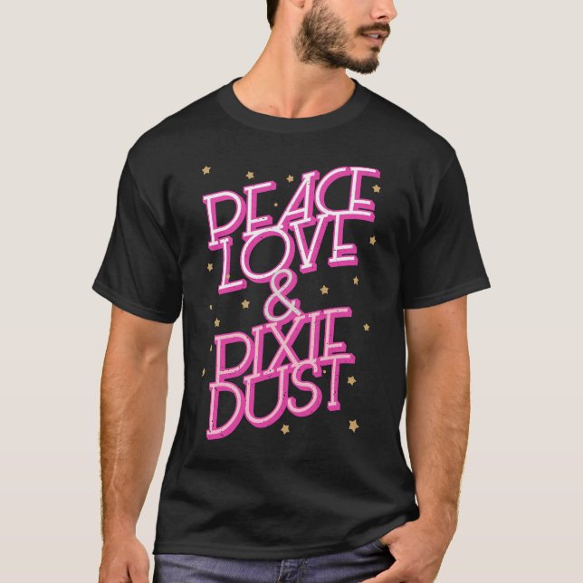 Peace Liebe & Pixie Dust Fairy Niedlich Funny Funn T-Shirt (Vorderseite)