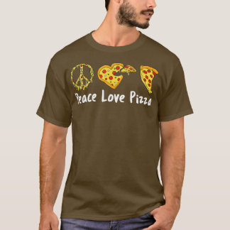 Peace Liebe Pizza Funny Pizza T-Shirt