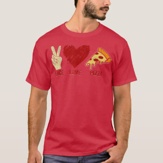 Peace Liebe Pizza Lovers I Liebe Pizza371 T-Shirt