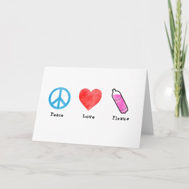 Peace Liebe Plexus Karte (Vorderseite)