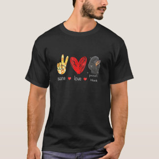 Peace Liebe Poodle Black Dog - Poodle Black Dog T-Shirt