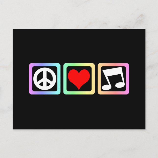 Peace Liebe Postkarte (Vorderseite)