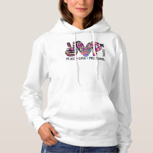 Peace Liebe Preschool Teacher Team Preschool Krawa Hoodie