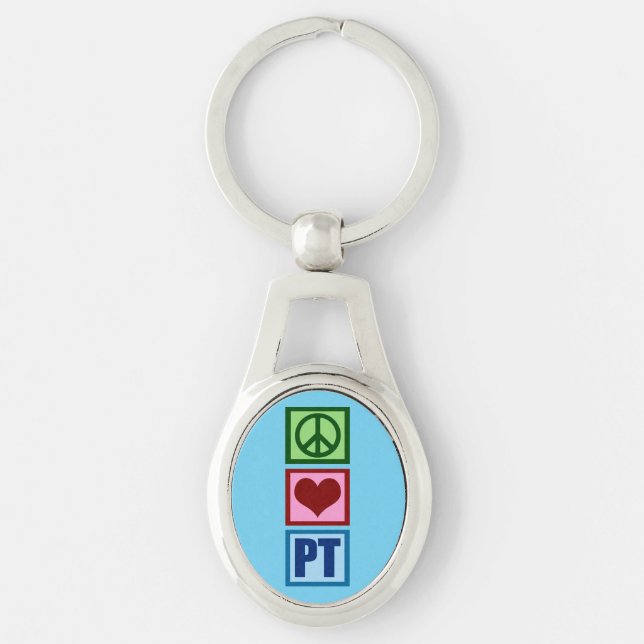 Peace Liebe PT Physikalische Therapie Schlüsselanhänger (Vorderseite)