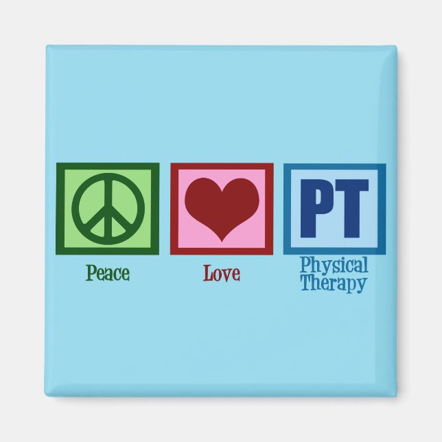 Peace Liebe PT Physiotherapeut Magnet (Vorne)