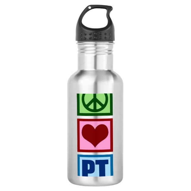 Peace Liebe PT Trinkflasche (Vorderseite)