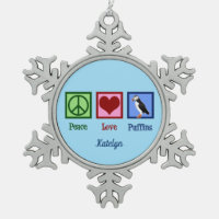 Peace Liebe Puffins Niedliches Blue Puffin
