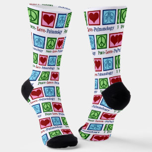 Peace Liebe Pulmonology Customizable Pulmonologe Socken