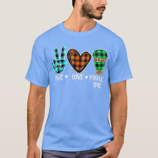 Peace Liebe Pumpkin Gewürz Erntedank Herbst Herbst T-Shirt