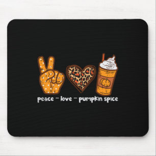 Peace Liebe Pumpkin Gewürz Herbstsaison Wo Mousepad