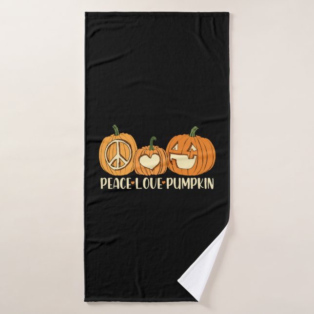 Peace Liebe Pumpkin Halloween Badehandtuch (Badehandtuch)