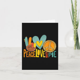 Peace Liebe Pumpkin Pie Türkei Spaß Erntedank Fal Karte