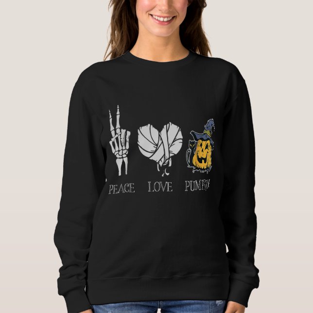 Peace Liebe Pumpkin Sweatshirt (Vorderseite)