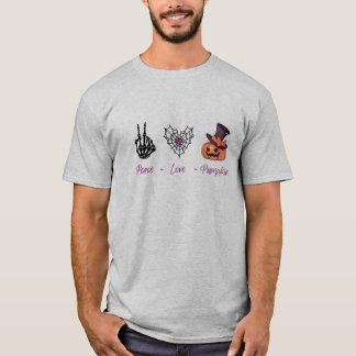 Peace Liebe Pumpkin T - Shirt | Niedliches Fall-Gr