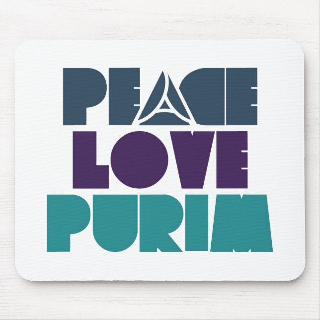 Peace Liebe Purim Mousepad (Vorne)