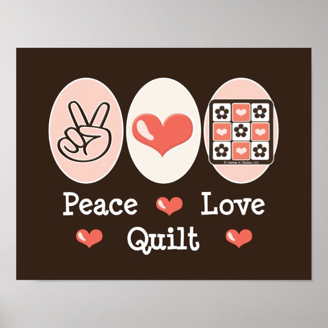 Peace Liebe Quilt Poster (Vorne)