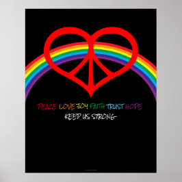 Peace Liebe Rainbow Poster