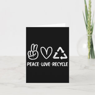 Peace Liebe Recycelte Earth Day Recycelnd Hippie M Karte