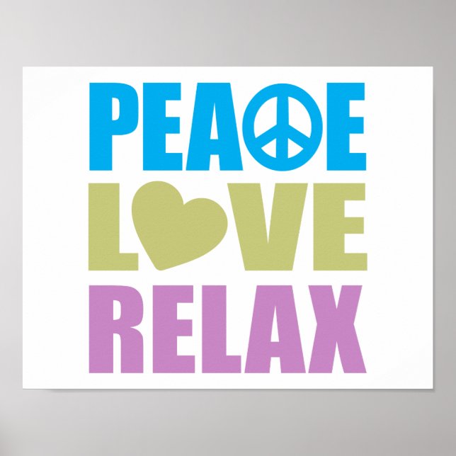 Peace Liebe Relax Poster (Vorne)