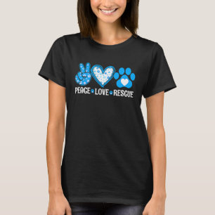 Peace Liebe Rescue Hund Katze Kostüm Welpen Frauen T-Shirt