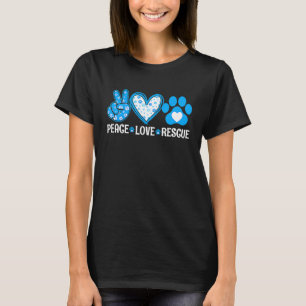 Peace Liebe Rescue Hund Katze Kostüm Welpen Frauen T-Shirt
