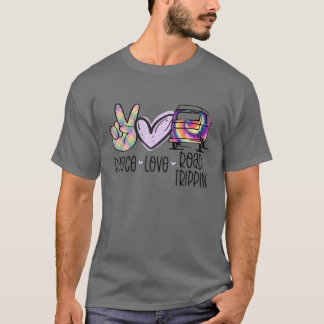 Peace Liebe Road Trippin Gefärbte Krawatte Hippie T-Shirt